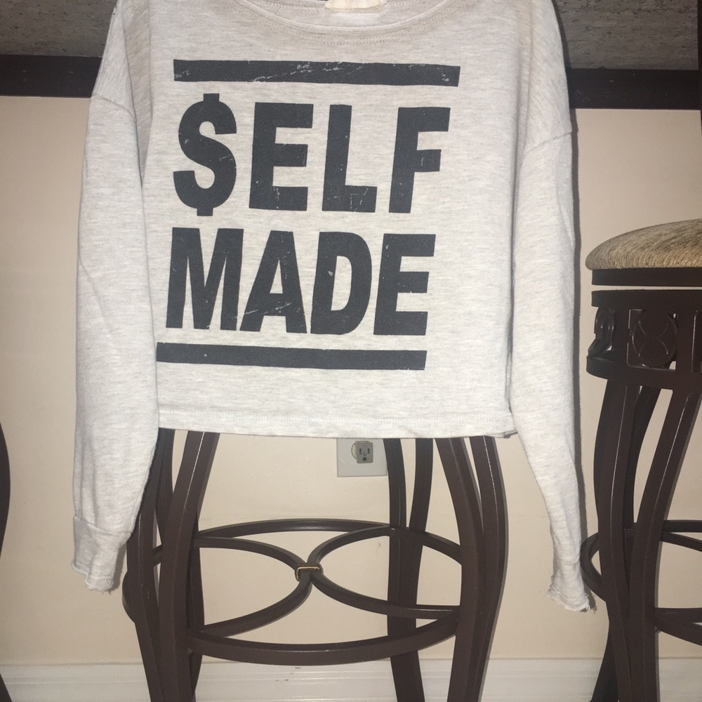 Cropped Gray Sweatshirt - Picture 2 of 5